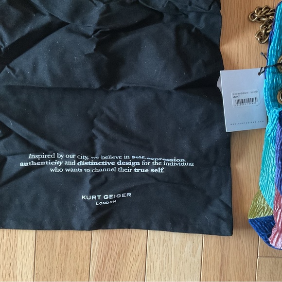 New - Kurt Geiger MINI VELVET KENSINGTON BAG - Picture 8 of 16